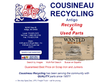 Tablet Screenshot of cousineaurecycling.com